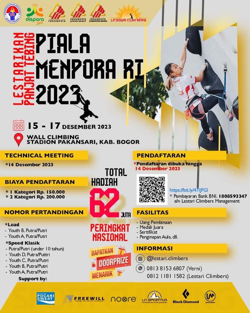 LESTARIKAN PANJAT TEBING PIALA MENPORA 2023