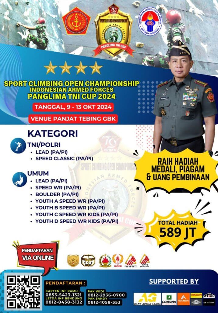 Sport Climbing Open Championship Indonesia Armed Forces Panglima TNI Cup - 2024